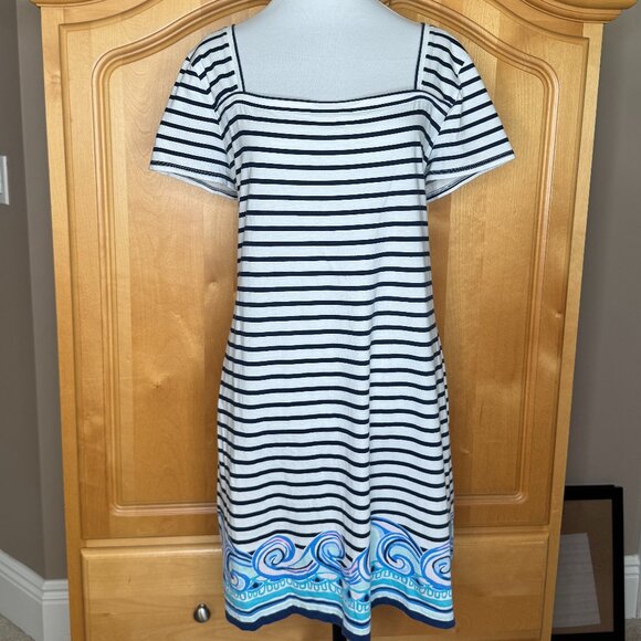 Lilly Pulitzer Rexa Shift Dress Square Neck Beach Coastal SZ XL - Picture 1 of 11